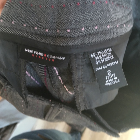 TALBOTS GREY TROUSERS PINK STITCHING 2P AND 4P - Picture 4 of 4